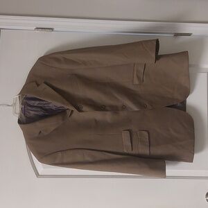 Earvin Magic Johnson Signature Brown Mini Houndstooth 4-Button Blazer Mens Sz44L